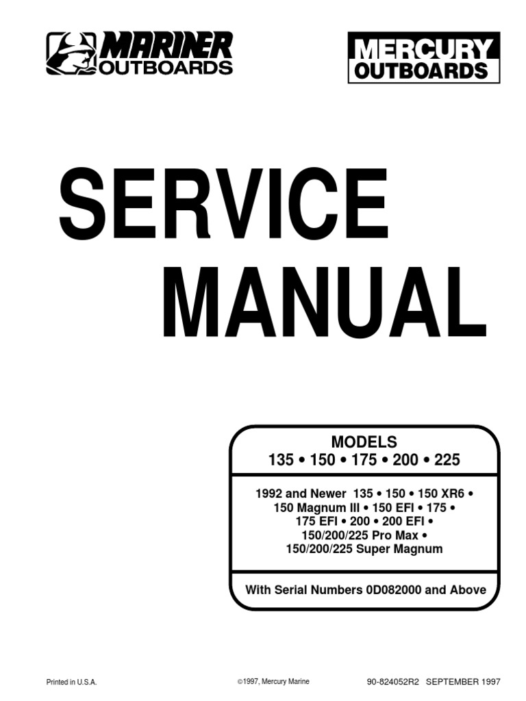 Mercury Mariner 105jet Hp 4 Stroke Factory Service Repair Manual
