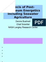 POST-PETROLEUM ENERGETICS AND SEA WATER AGRICULTURE, With Dennis Bushnell