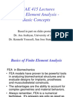 EMAE 415 Lectures Finite Element Analysis - Basic Concepts