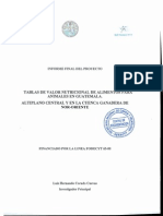 Tablas de Valor Nutricional de Alimentos EN Guatemala. Altiplano Central Y en La Cuenca Ganadera de