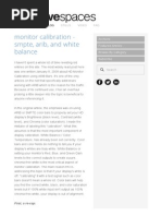 HD Monitor Calibration - SMPTE, ARIB, and White Balance - NegativeSpaces - Ben Cain