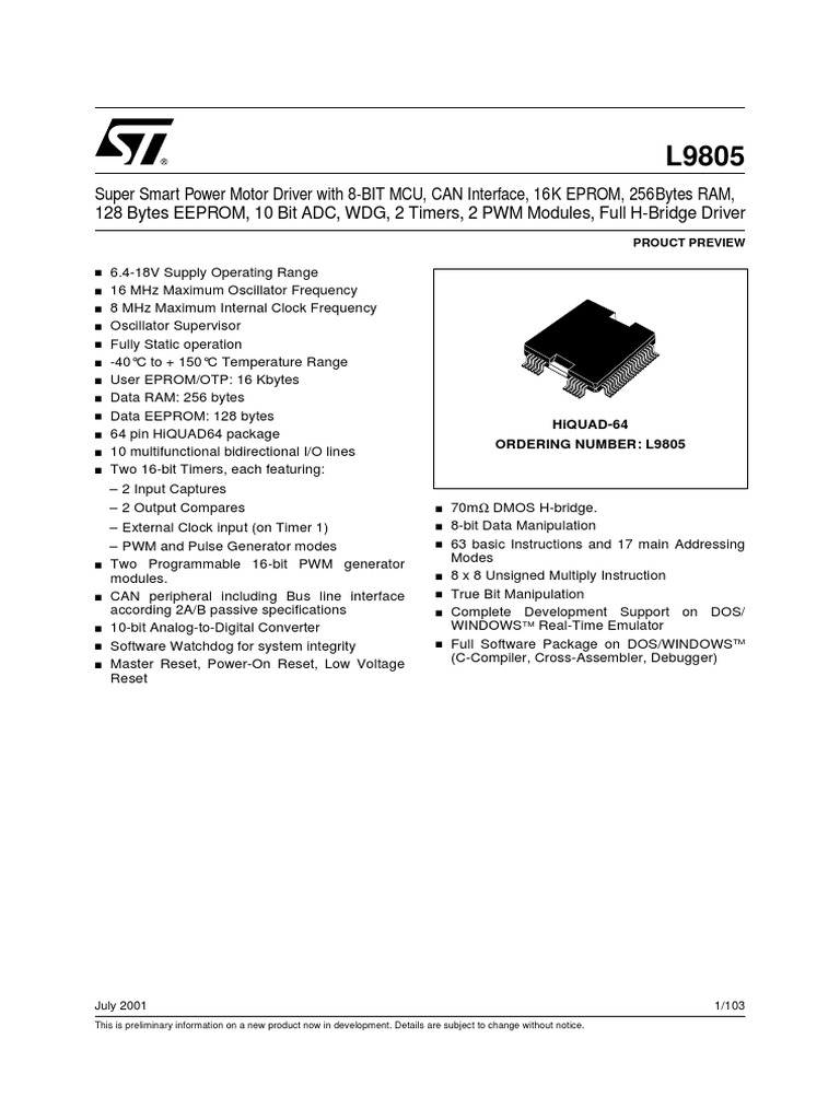 8035 | PDF | Microcontroller | Central Processing Unit