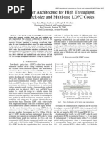 VLSI Decoder Architecture For High Throughput, Variable Block-Size and Multi-Rate LDPC Codes