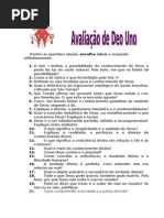 AVALIAÇAO DE DEO UNO 