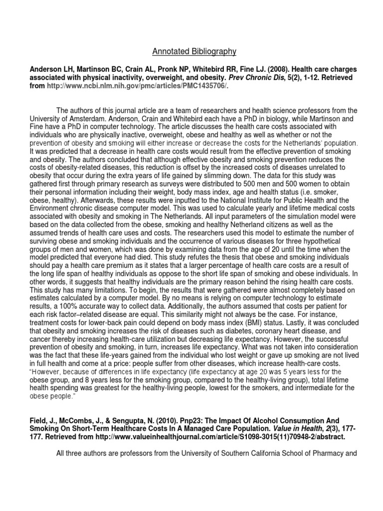 Annotated bibliography sample picture