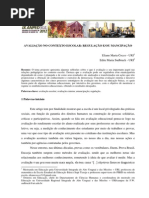 AVALIAÇÃO NO CONTEXTO ESCOLAR- REGULAÇÃO E OU MANCIPAÇÃO