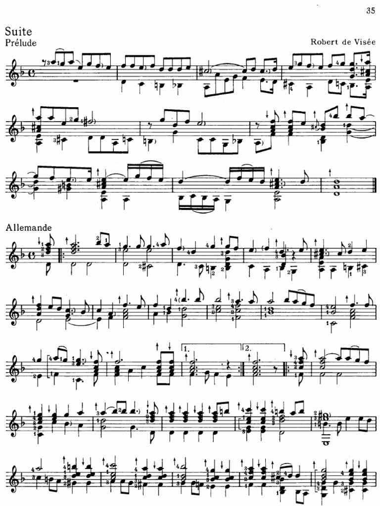 Suite D Minor Robert De Visee