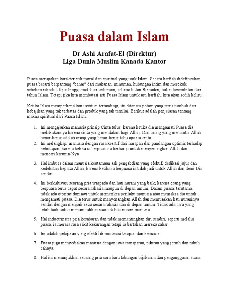 Puasa Dalam Islam