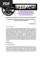 BAKUNIN, Mikhail - Considerações Filosóficas Sobre o Fantasma Divino, Sobre o Mundo Real e Sobre o Homem