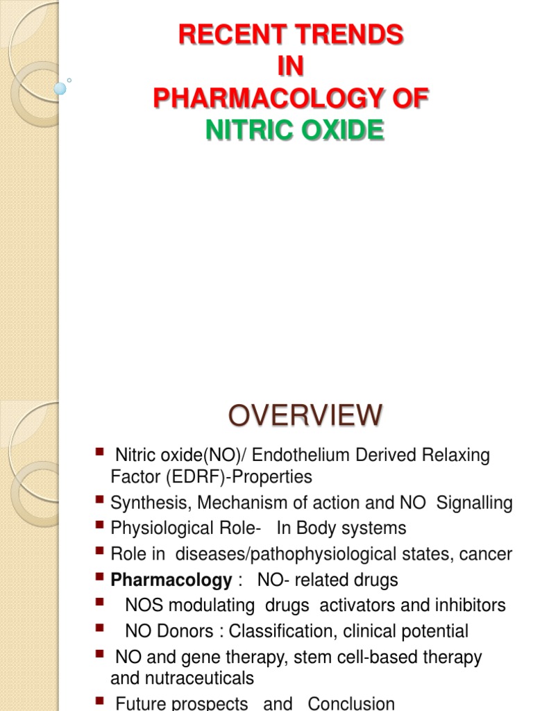 Nitric Oxide Pharmacology . Nitric Oxide Synthase Nitric Oxide