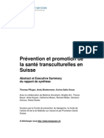 Prévention Et Promotion de La Santé Transculturelle en Suisse (Executive Summary)