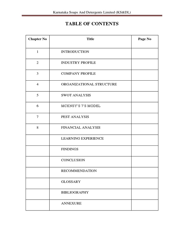 Karnataka Soaps and Detergents Limited Business Economies