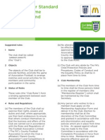 The FA Charter Standard Club Programme Constitution and Club Rules