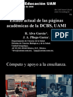 Estado de las páginas académicas de la DCBS, UAMI