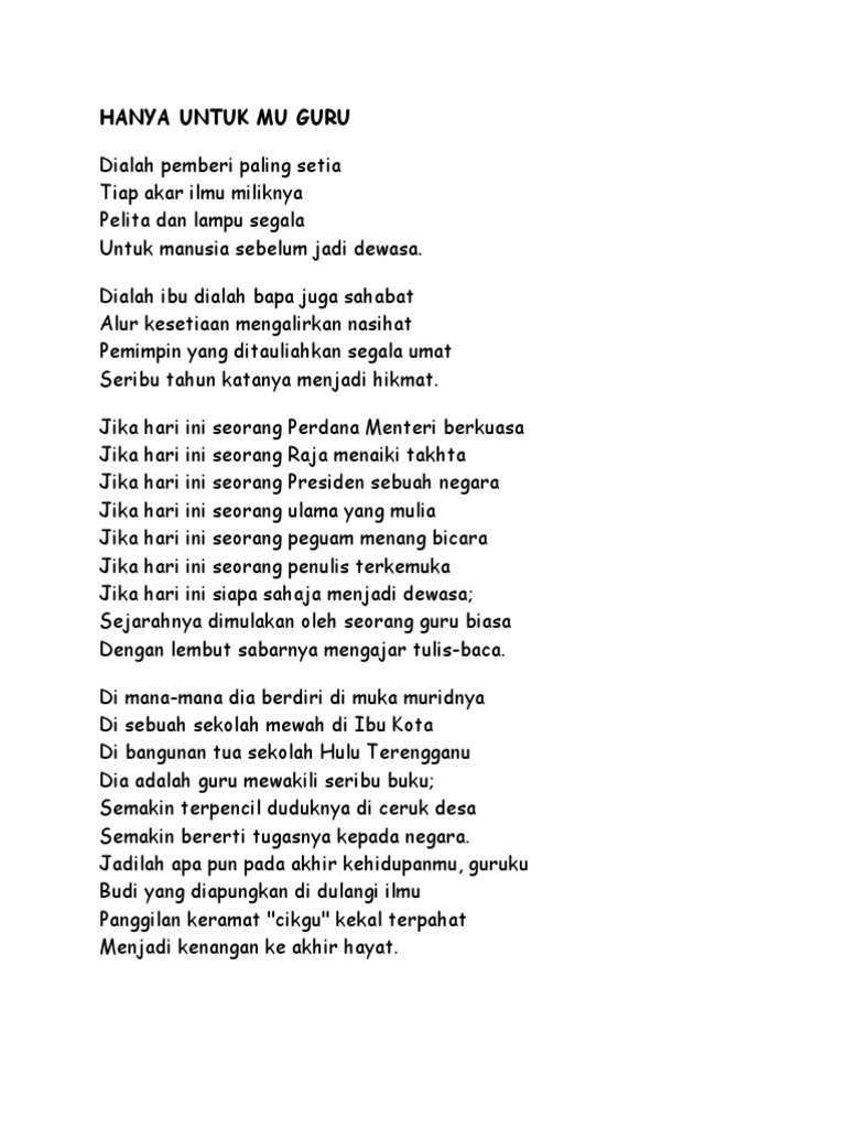 Sajak Hari Guru Pdf