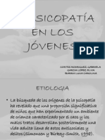 Factores de riesgo y desarrollo de la psicopatía en jóvenes