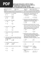 Soal UAS Matematika Kelas 7 TP 2012-2013