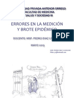 Errores en la medición y brote epidémico