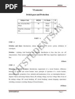 Eee-Vi-switchgear & Protection (10ee62) - Notes