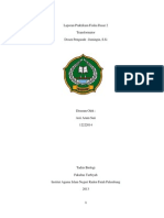 Laporan Praktikum Fisika Dasar 2
Transformator
