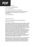 Carta endereçada a Nicolelis