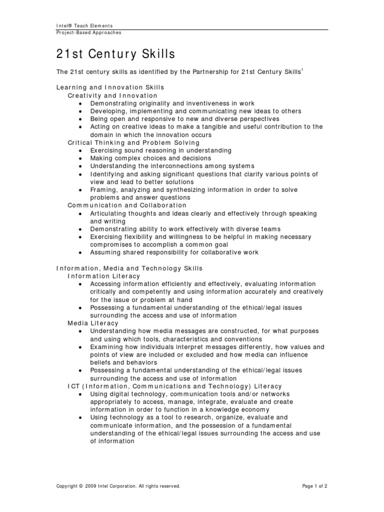21st Century Skills | PDF
