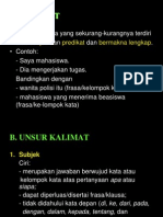 Bahasa Indonesia, Kalimat