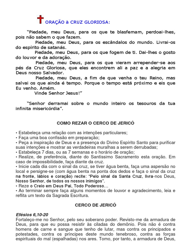 Cerco De Jerico Pdf Oração Jesus