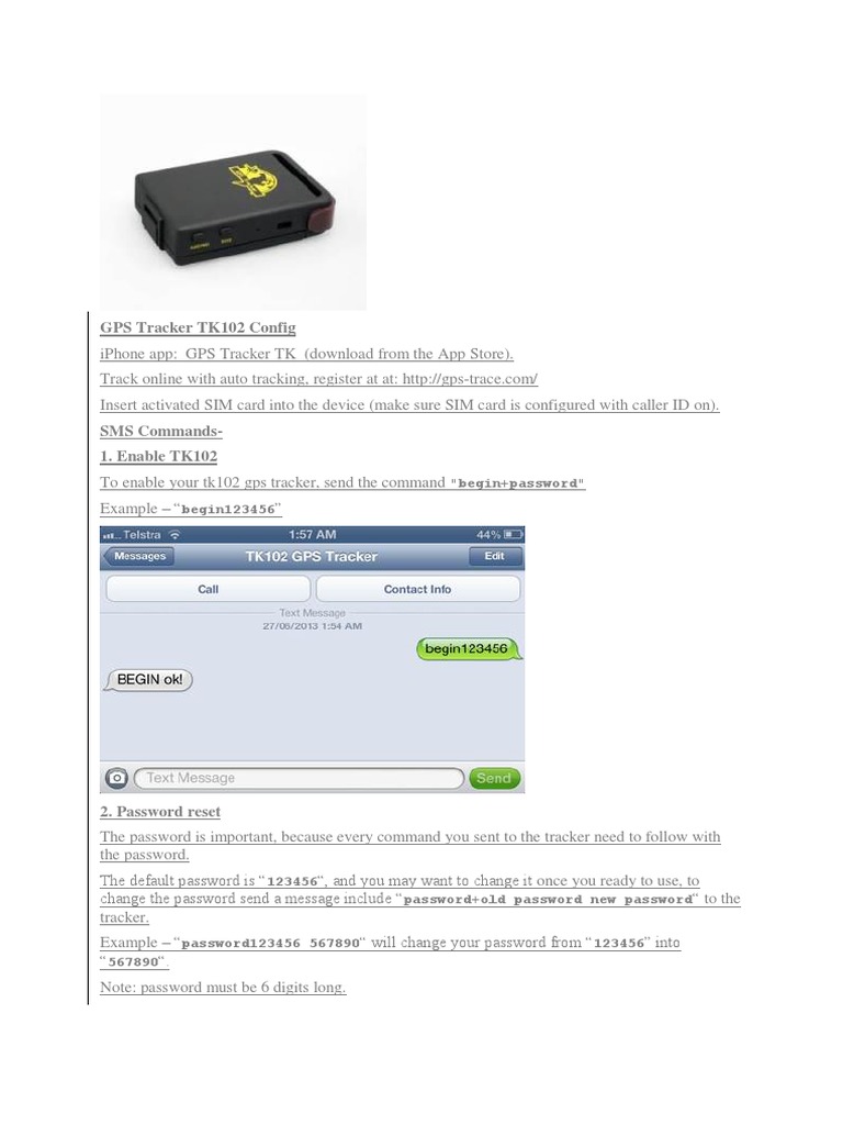 GPS Tracker TK102 Config PDF General Packet Radio Service Short