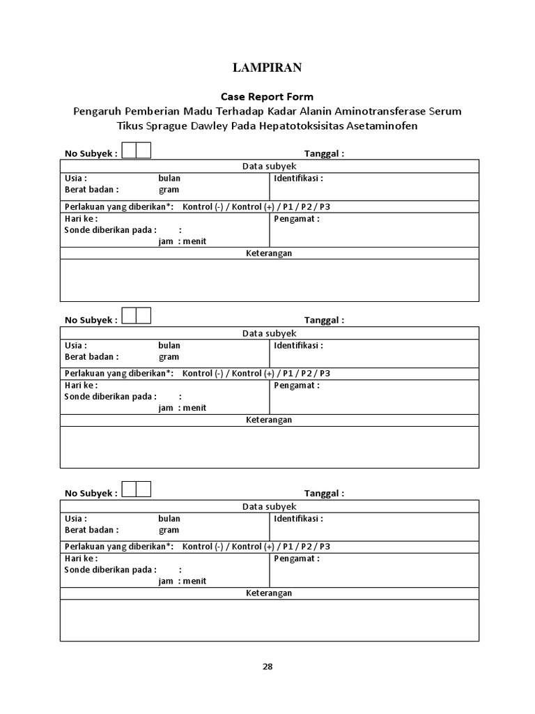Case Report Form | PDF