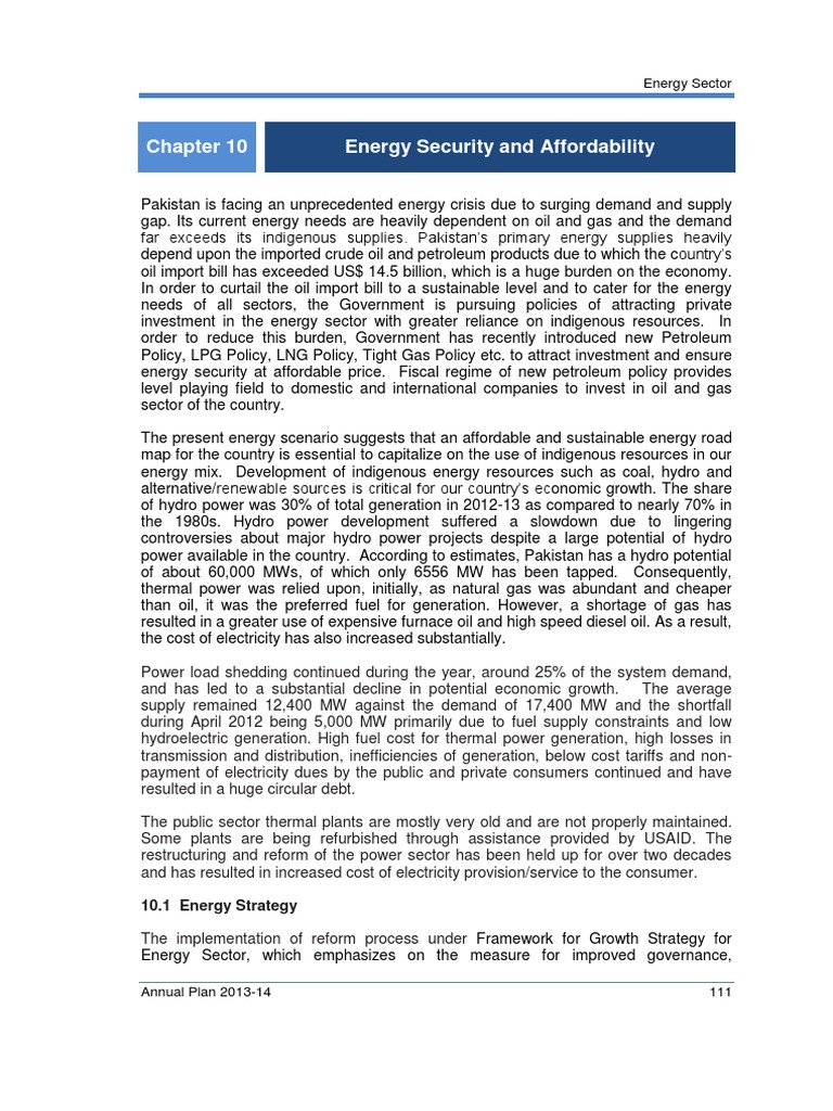 Energy Security and Affordability | PDF | Liquefied Natural Gas ...