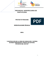 Especificaciones T Cnicas para Pliegos de Obra de Riego San Antonio Revisado Al 19 de Junio Del 2013 1