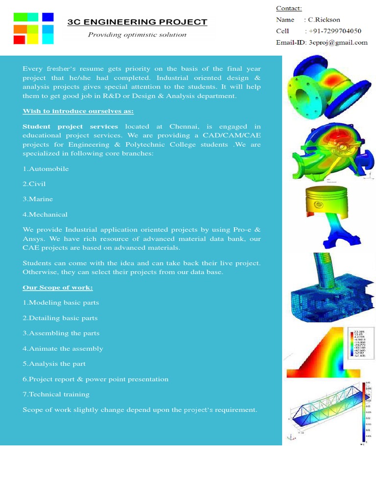 Industrial Projects for Automobile Engineering | PDF | Mechanical ...