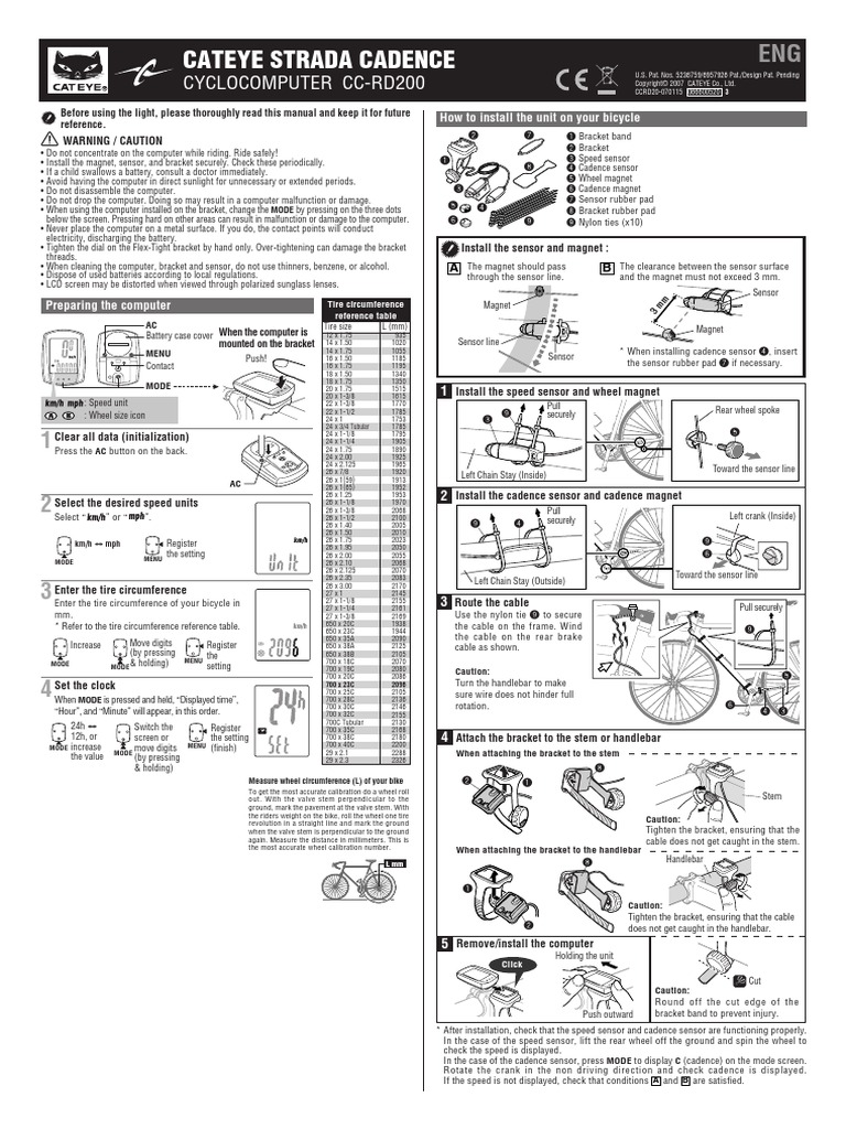 cateye strada cadence battery replacement