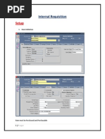 Internal Requisition Setup