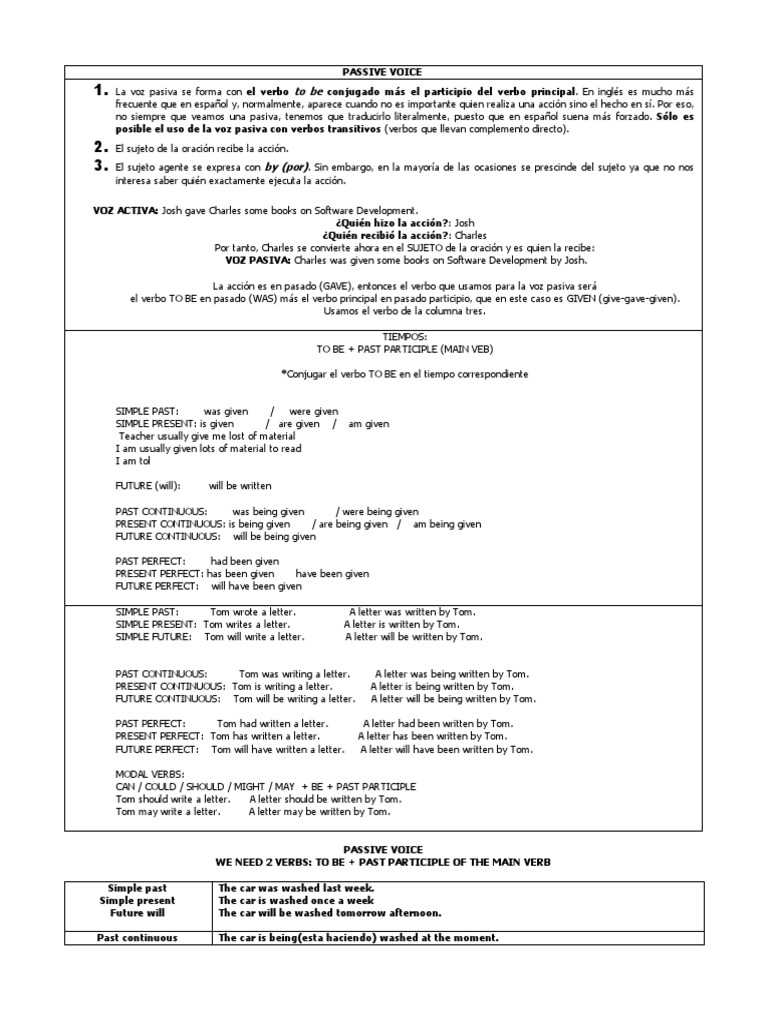 Passive Voice Exercises. | PDF | Language Arts & Discipline