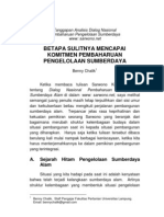 Betapa Sulitnya Mencapai Komitmen Pembaharuan Pengelolaan Sumberdaya