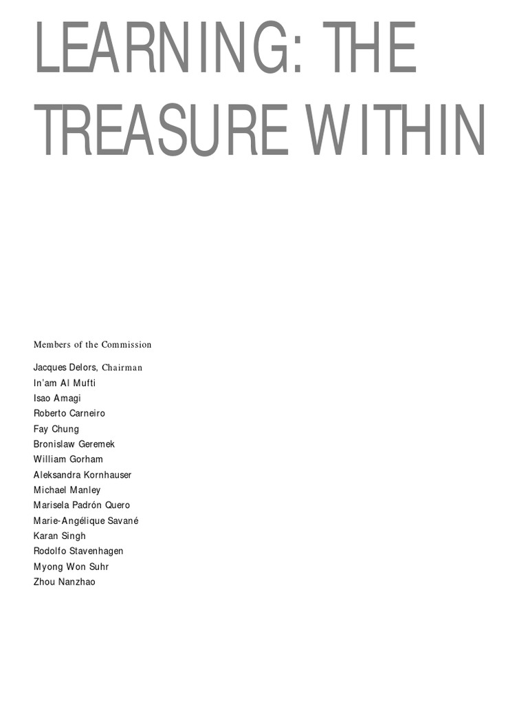 Learning: The Treasure Within Report | PDF