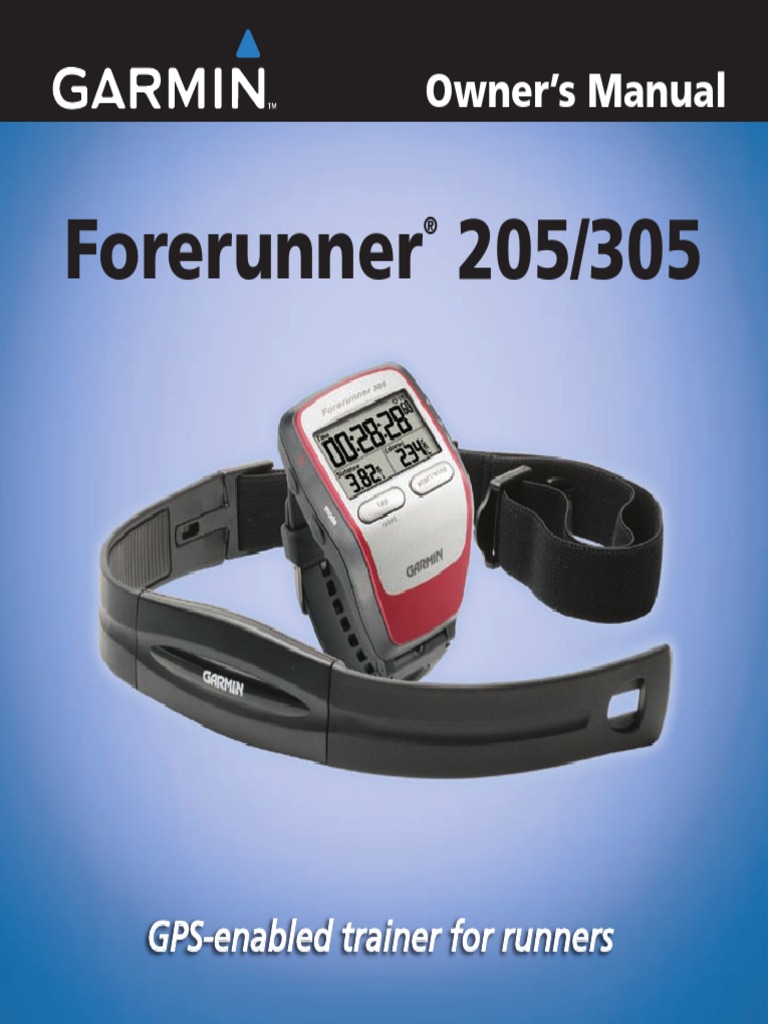 Garmin Forerunner 205 Manual | Heart Rate | Global Positioning System