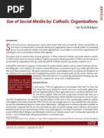 Use of Social Media by Catholic Organizations