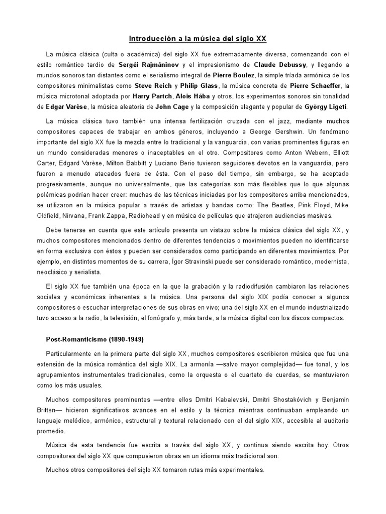 Atonalismo - Dodecafonismo y Serialismo Integral - P Sarmiento | PDF ...