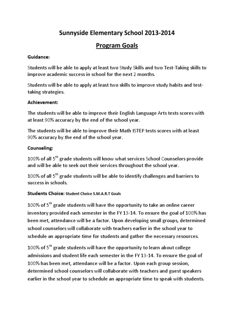 Program Goals | PDF