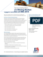 Discover India's Mining Market Opportunities at IME 2014: U.S. Commercial Service Catalog Show