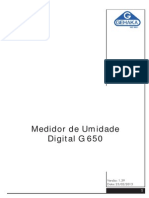 Medidor de Umidade Digital G 650 - Guia de Operação