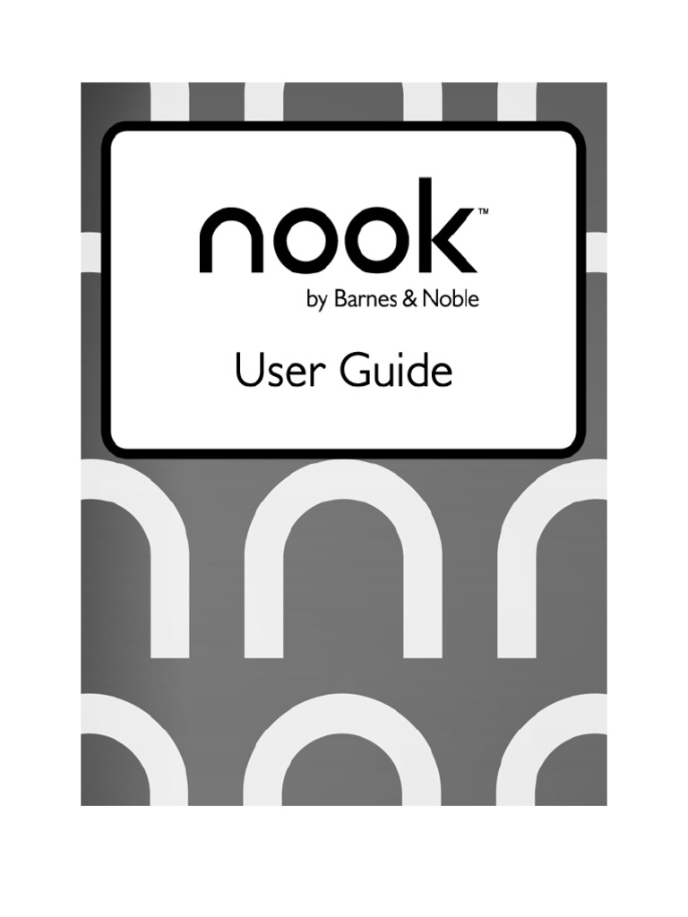 Userguide NOOK 110601 PDF | PDF | Barnes & Noble Nook | Usb