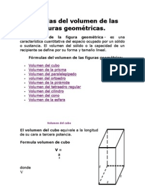 Formulas Del Volumen De Las Figuras Geometricas Pi Tetraedro