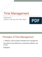 Time Management: Prepared By: Lenila A. de Vera, RN, MPH, Man