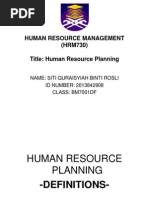 Human Resource Planning