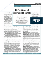 Definitions of Mktg Terms