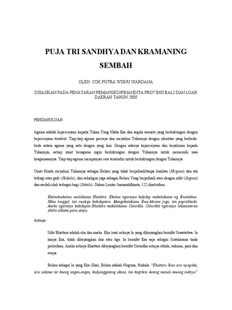 Puja Tri Sandhya Free Download